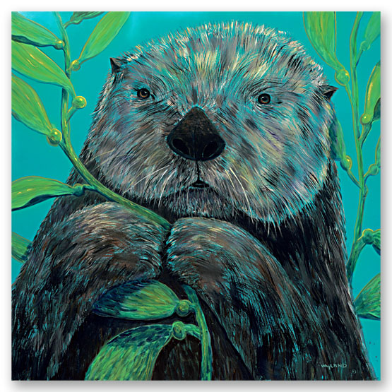 Sea Otter In The Kelp Forest